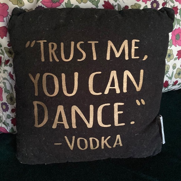 Other - Small throw pillow - “Trust Me, You Can Dance.” - Vodka. 8x8